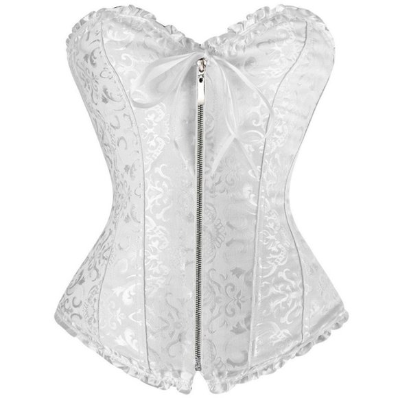 Women  Satin Lace  Sexy  Bustier  Push Up Corset - Picture 1 of 6